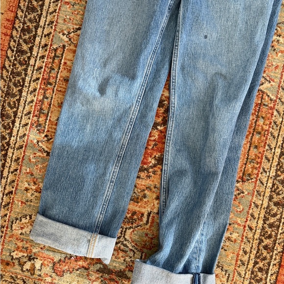 Abercrombie 90s Ultra High Rise Straight Jeans Criss Cross Button - Picture 4 of 7